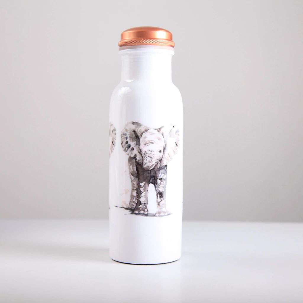 Tilnar H2O Copper Water Bottle 750ml baby elephant