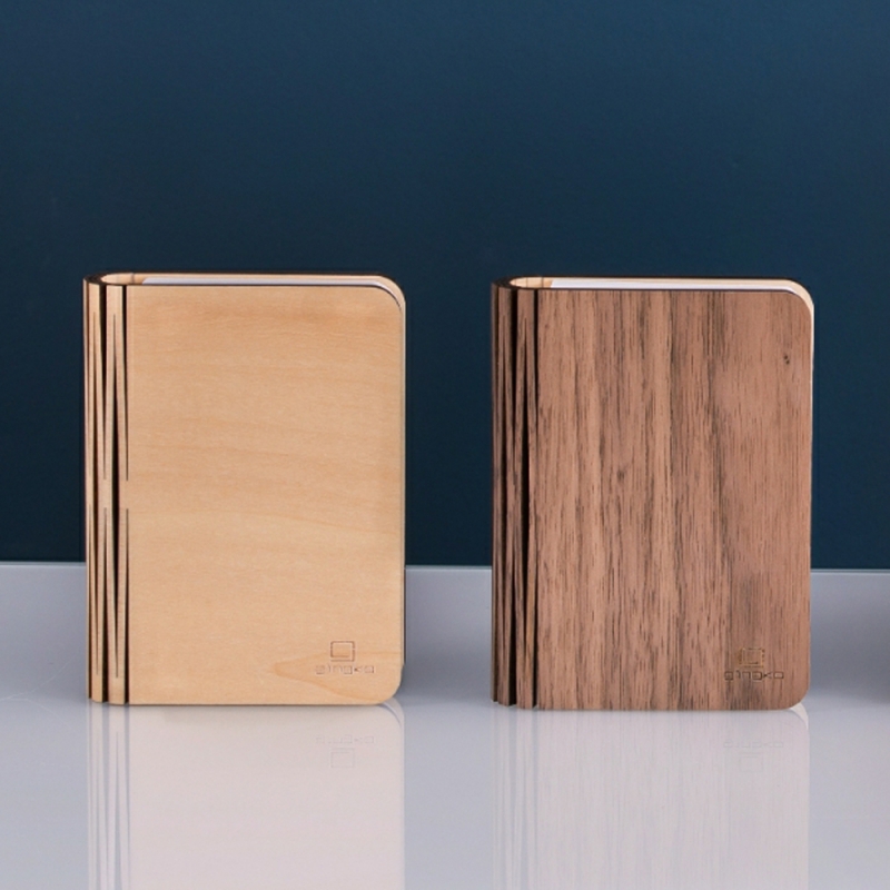 gingko smart book light natural wood