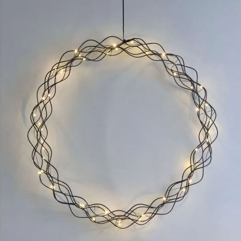 Lightstyle London Solis Hanging Wreath 50 LEDs  attery powered