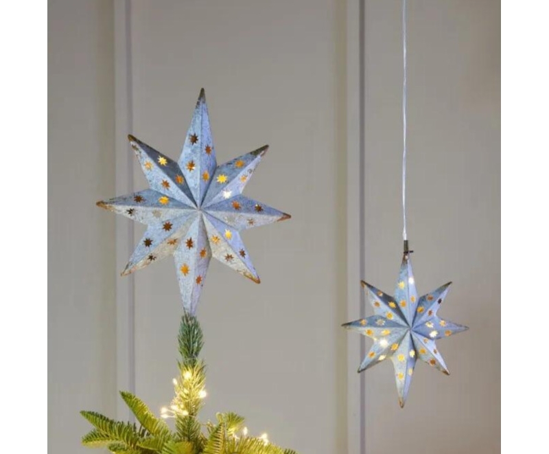 lightstyle london led star ornament tree top or hanging 