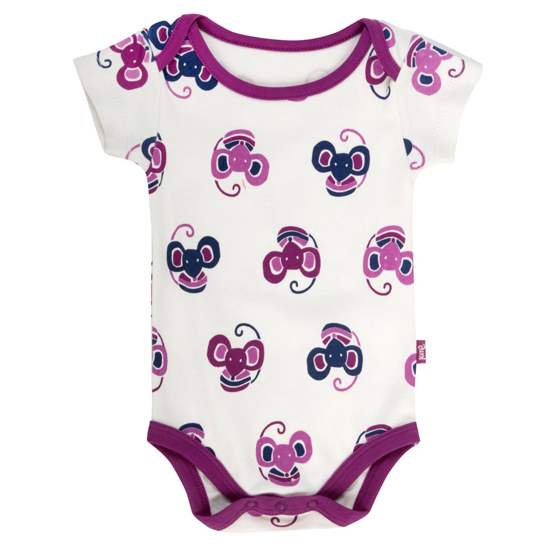 Kite Bodysuit Short Sleeve Baby Girl Mouse Magenta