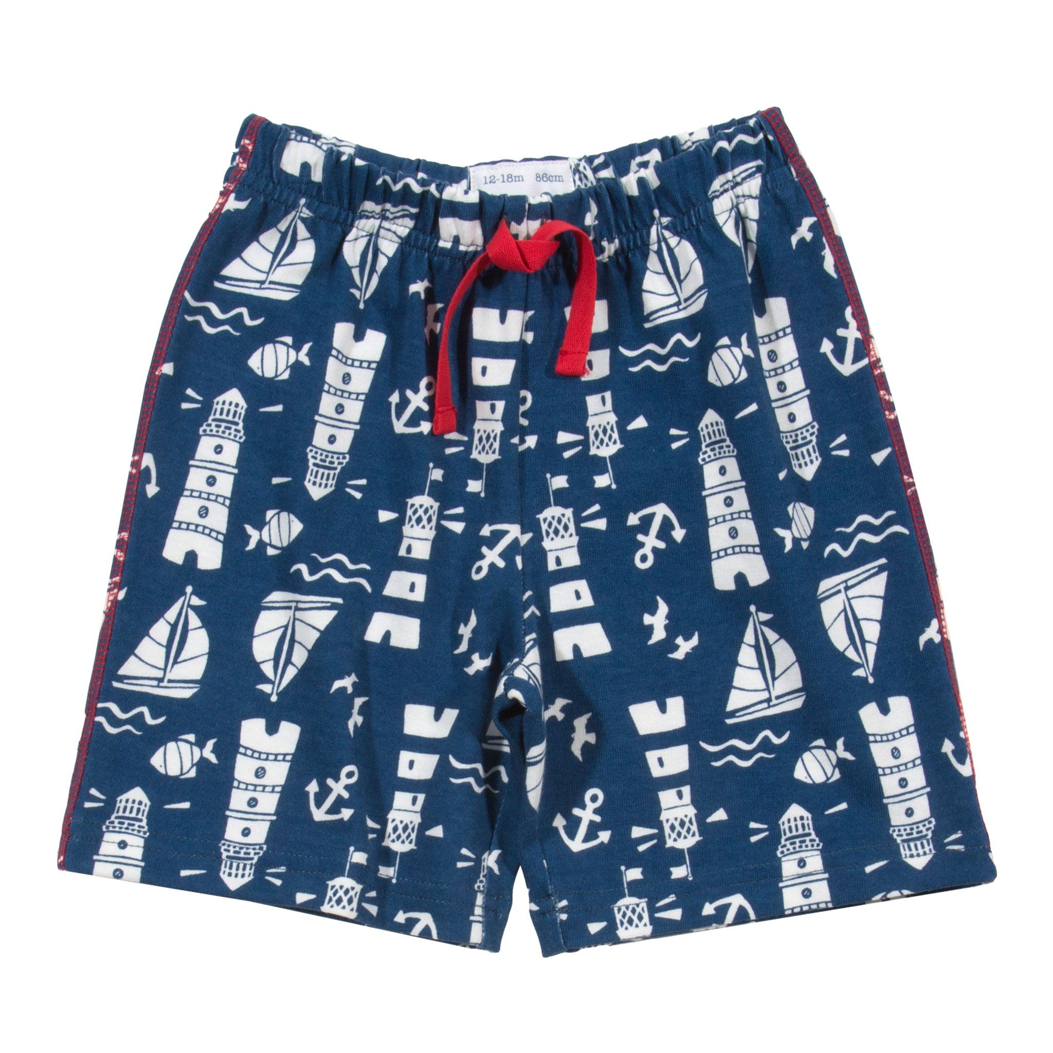 Kite Jersey Knit Shorts Lighthouse French Navy Baby Boy