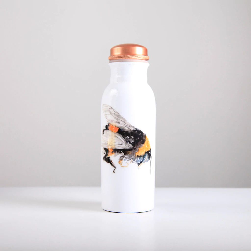 Tilnar H2O Copper Water Bottle 750ml Bee