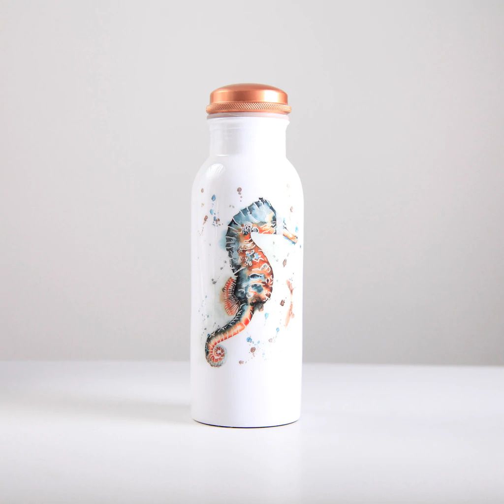 Tilnar H2O Copper Water Bottle 750ml Seahorse