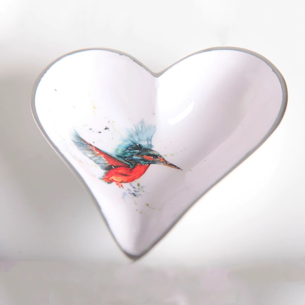 Tilnar Wildlife Heart Dish Small by Meg Hawki