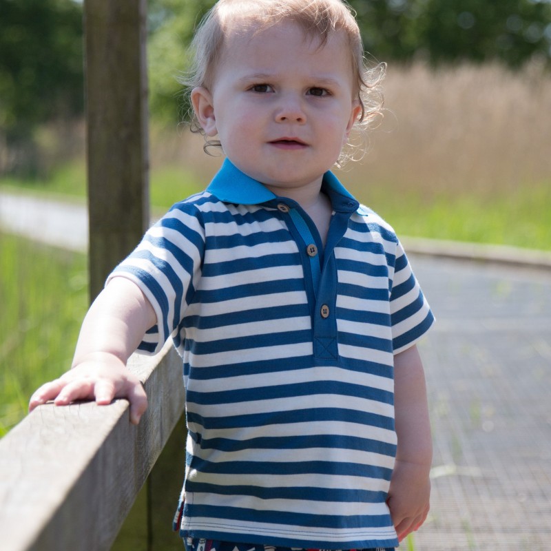 Kite Polo Shirt Baby Boy stripy french navy