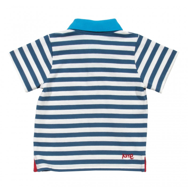 Kite Polo Shirt Baby Boy stripy french navy