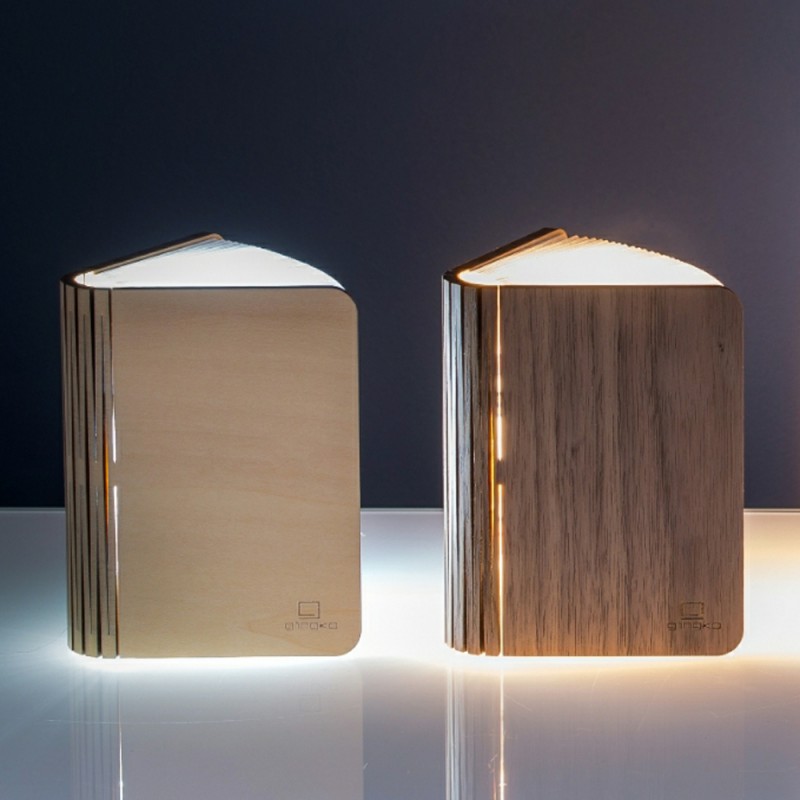 Gingko Smart Book Light Natural Wood