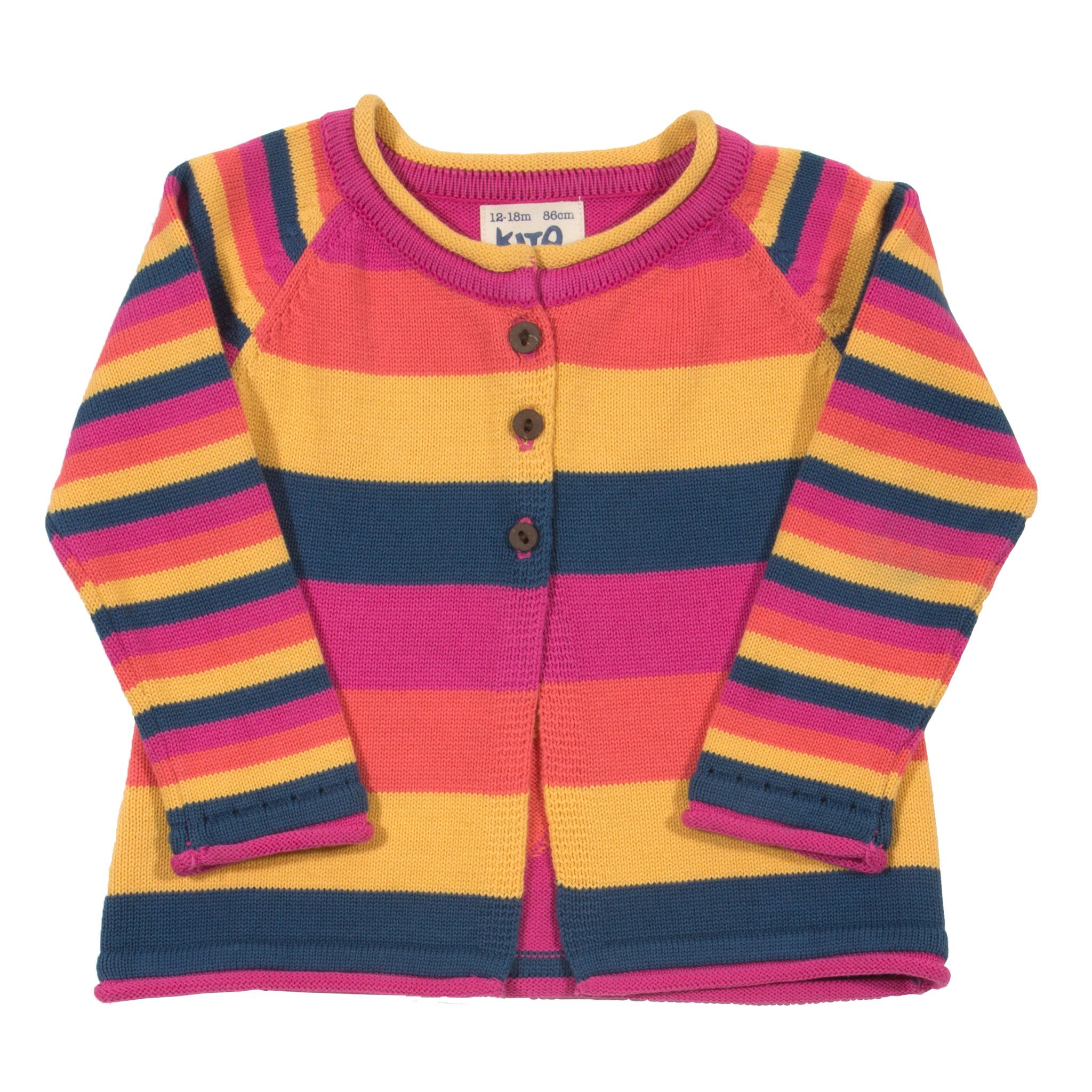 Kite Stripy Flower Cardi Baby Girl