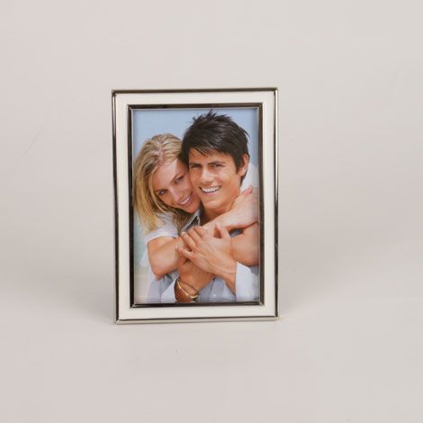 Artamis Photo Frame White Resin Nickel