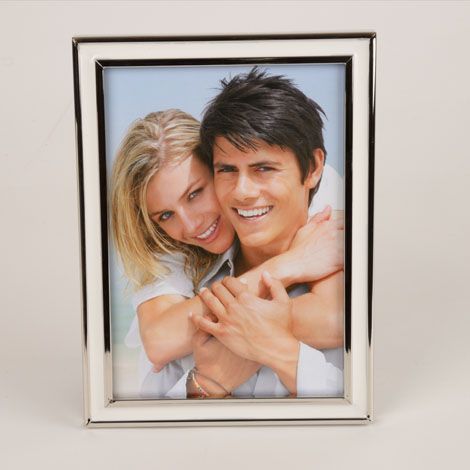 Artamis Photo Frame White Resin Nickel