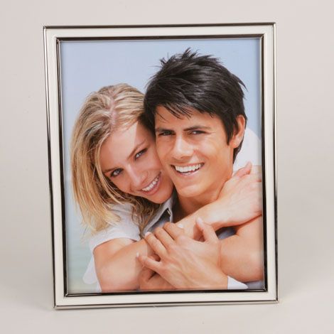 Artamis Photo Frame White Resin Nickel