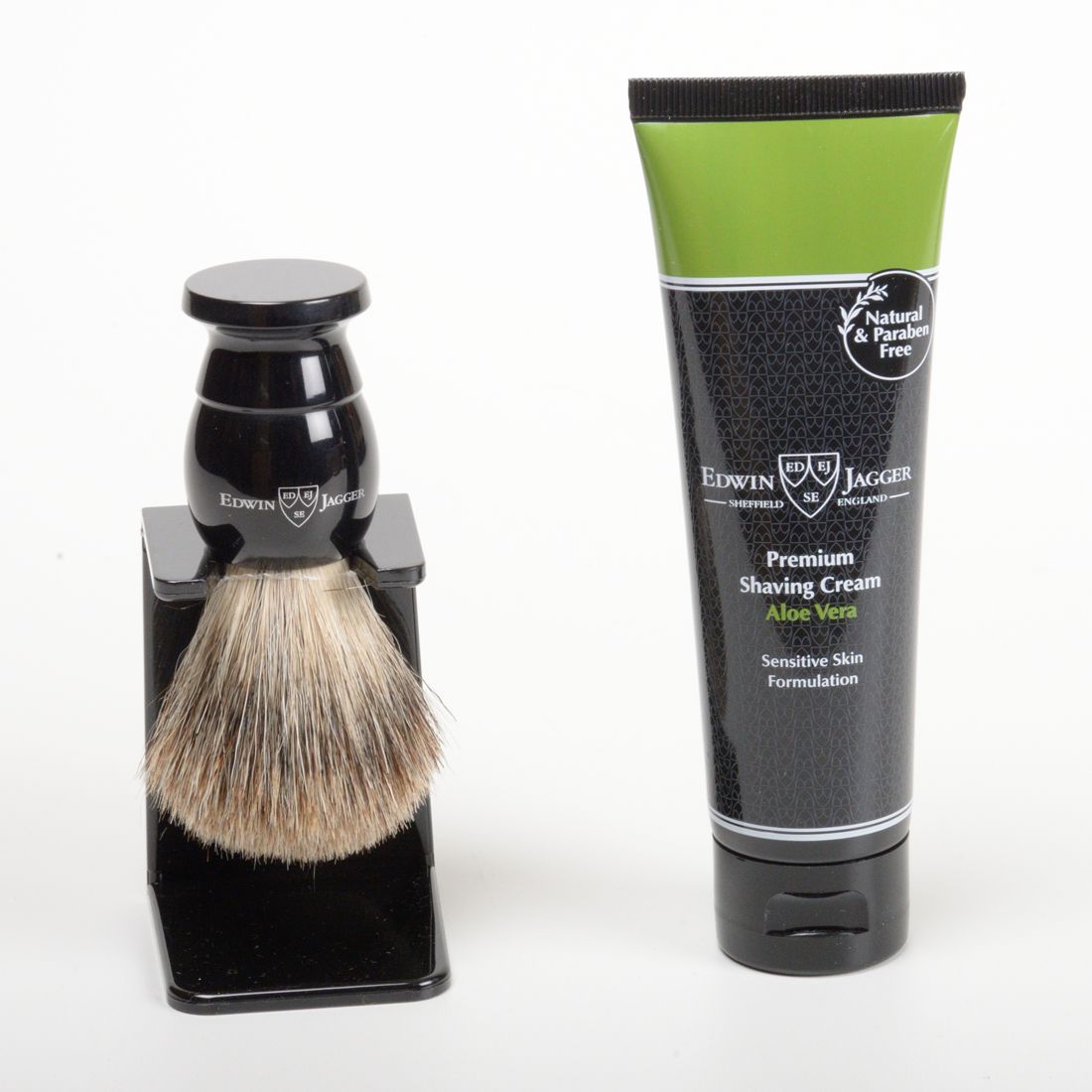 Edwin Jagger Badger brush and Shaving Cream g