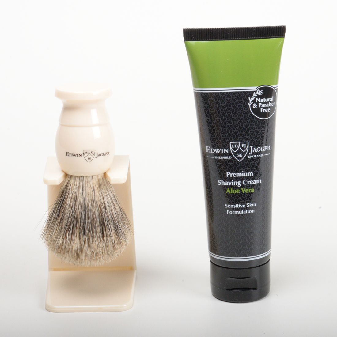 Edwin Jagger Badger brush and Shaving Cream g