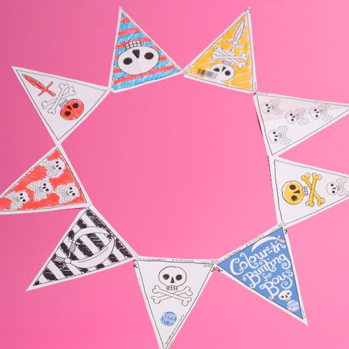 eggnogg Colour-in Bunting Pirate