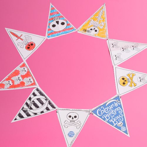 eggnogg Colour-in Bunting Pirate