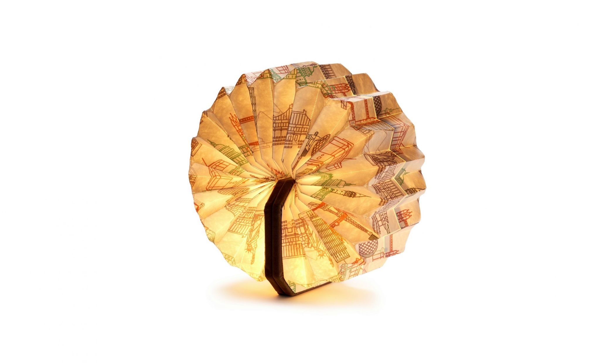 Gingko Velvet Accordion Lamp