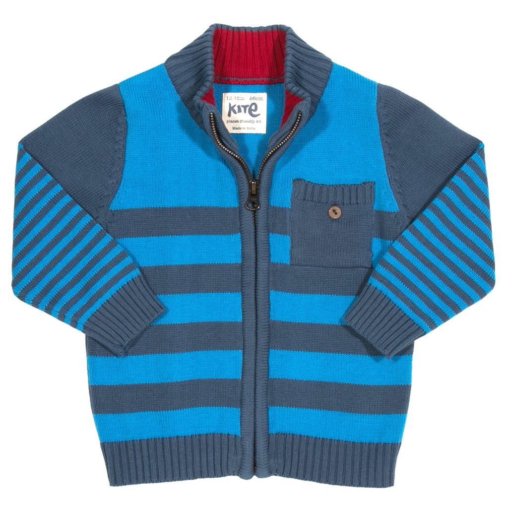 Kite Knitted Cardi Baby Boy blue