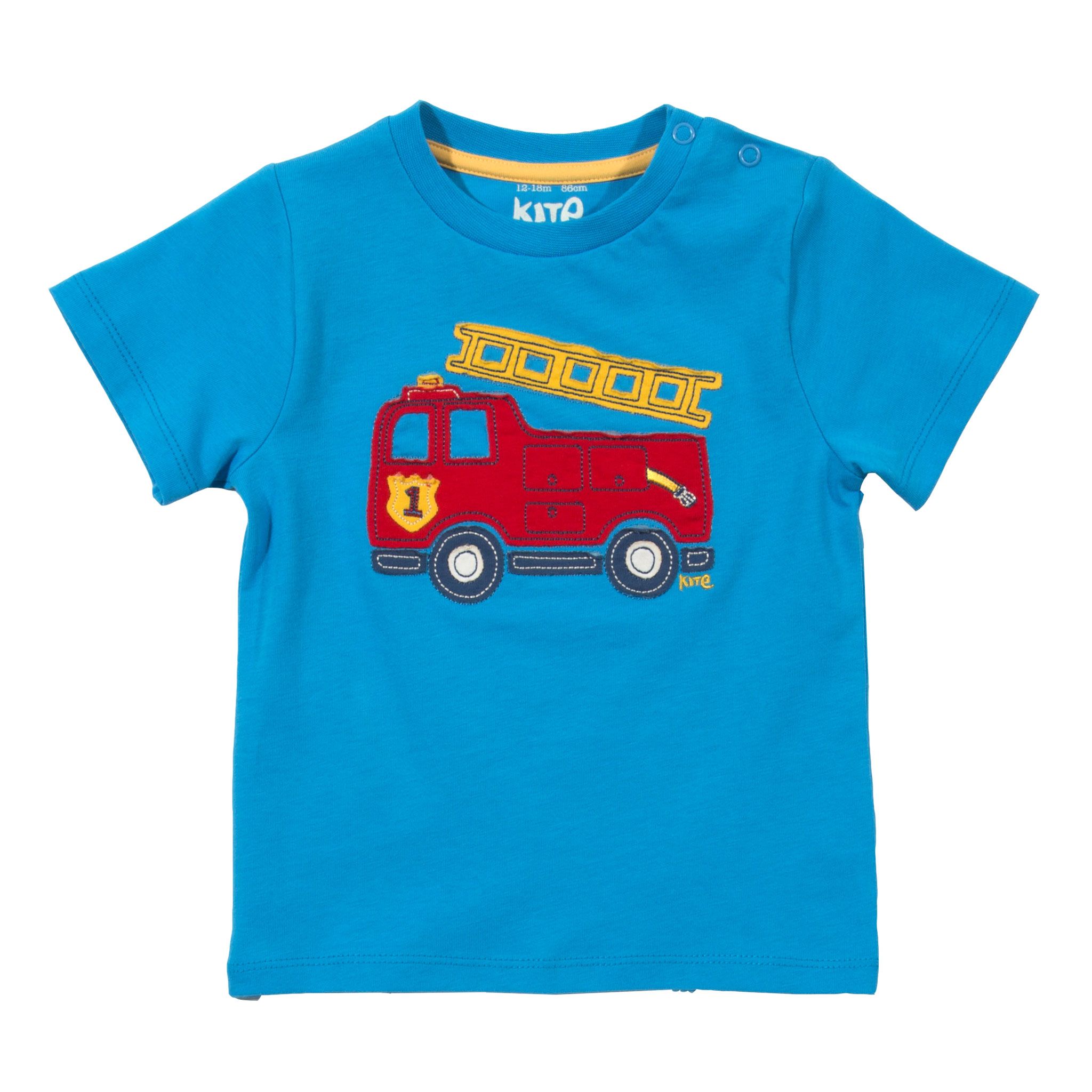 Kite Short Sleeve T-Shirt Baby Boy Fire Engin