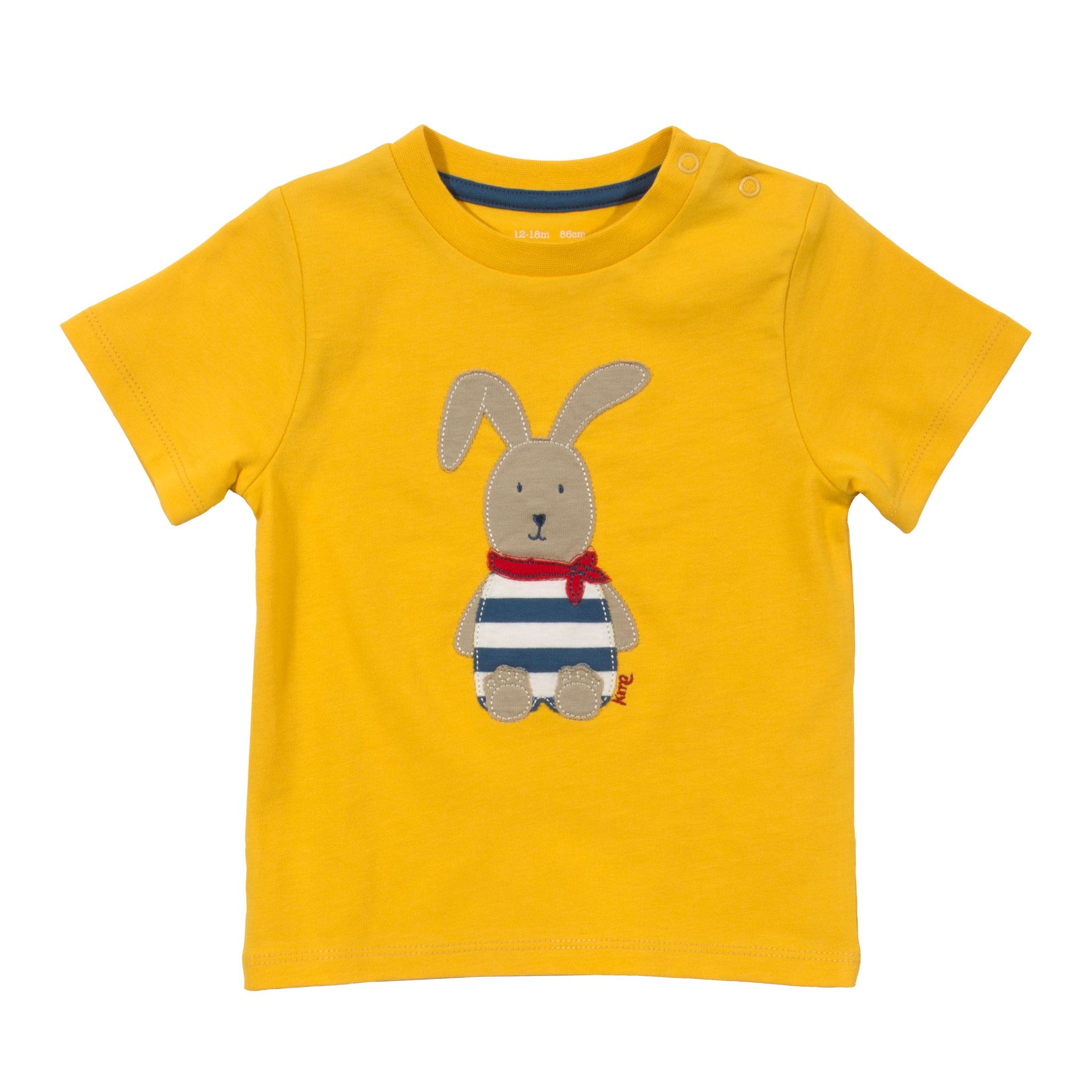 Kite Short Sleeve T-Shirt Baby Boy Rabbit Yel