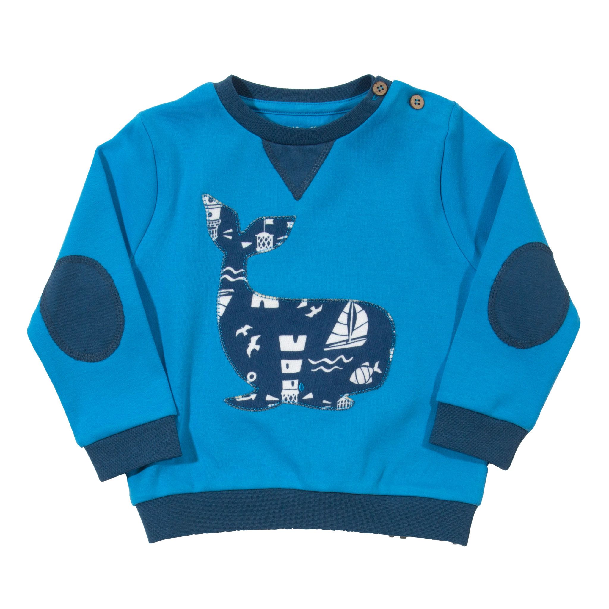 Kite Sweatshirt Baby Boy Whale Blue