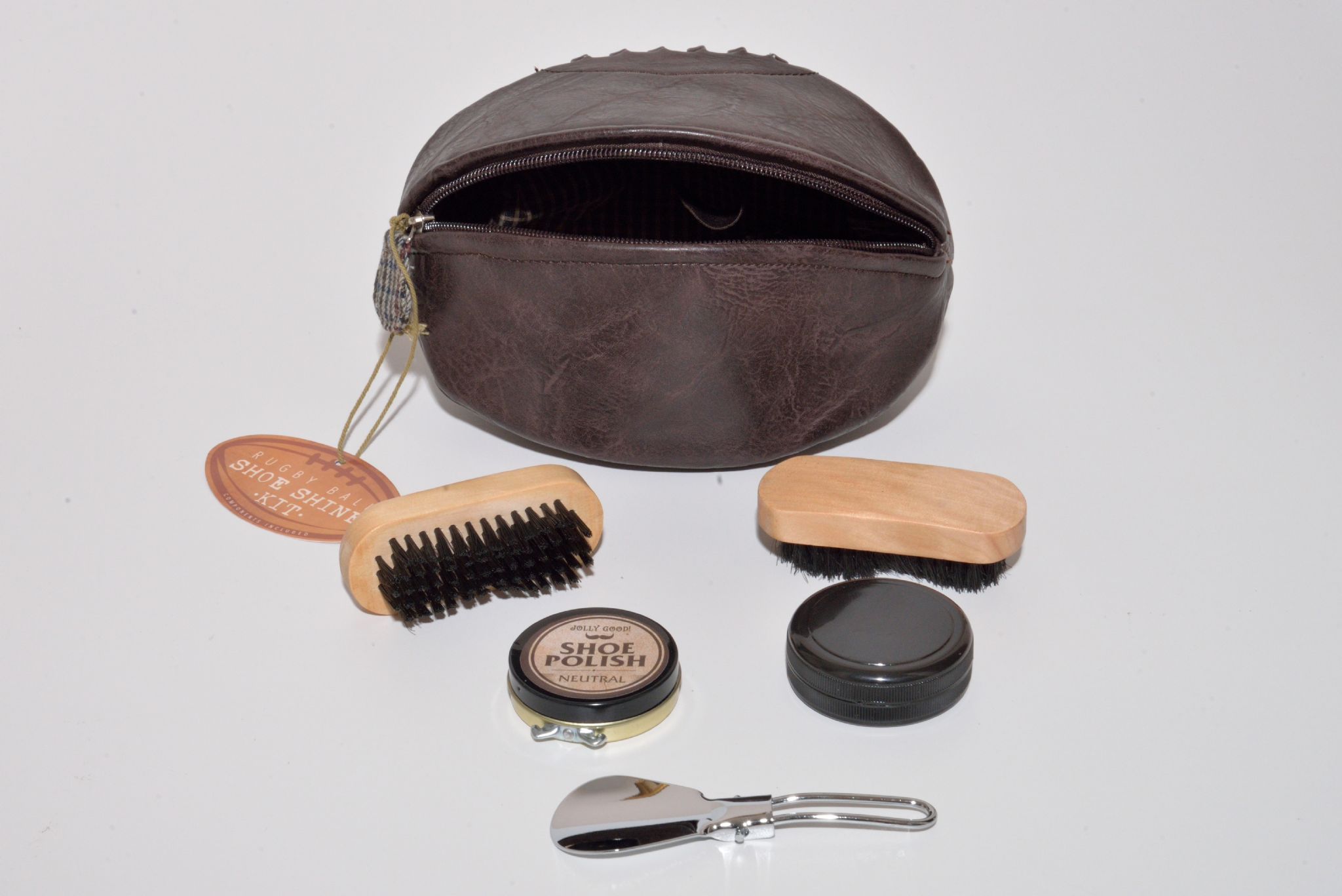 Portland Shoe Shine Kit in Rugby Ball