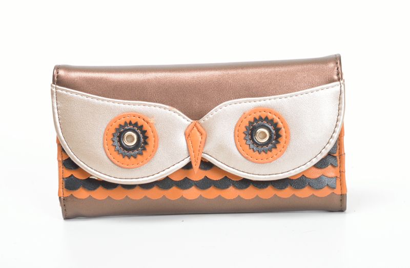 Red Fox 8 inch Owl design wallet purse