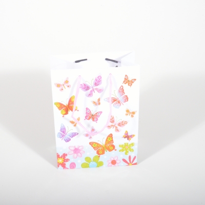 glitzy gift bag butterfly 20 x 14cm