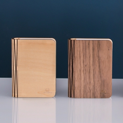 gingko smart book light natural wood
